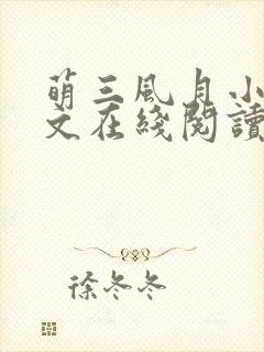 萌三风月小说全文在线阅读封面