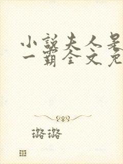 小说夫人是京城一霸全文免费阅读