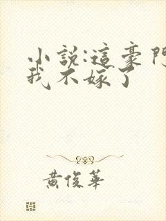 小说:这豪门,我不嫁了封面