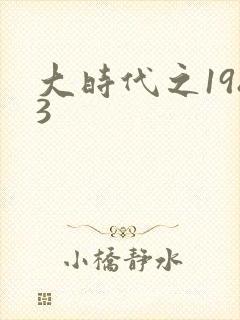 大时代之1983封面