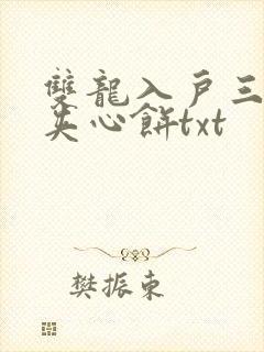 双龙入户三人行夹心饼txt