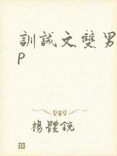 训诫文双男主sp封面