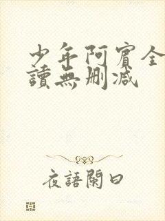 少年阿宾全文阅读无删减