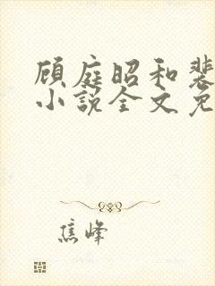 顾庭昭和裴舒意小说全文免费阅读封面