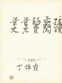 爸爸的乖孩子全文免费阅读封面