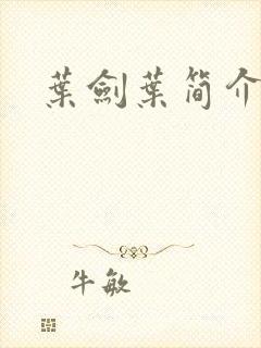 叶剑叶简介封面