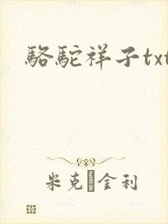 骆驼祥子txt