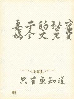 妻子的秘密佟与嫣全文免费阅读
