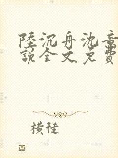 陆沉舟沈意欢小说全文免费阅读