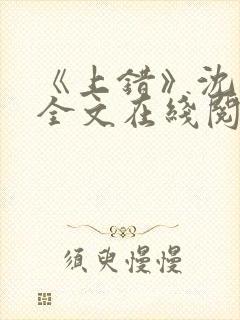 《上错》沈南初全文在线阅读笔趣阁封面