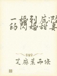 一婚到底:陆少的闪婚甜妻
