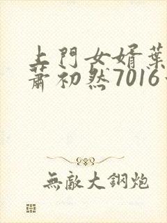 上门女婿叶辰与萧初然7016章封面