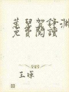 叶儿贺铮渊全文免费阅读封面