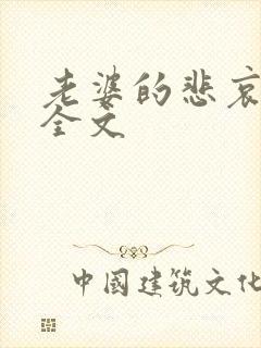 老婆的悲哀小说全文