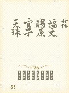 天官赐福花怜塞珠子原文