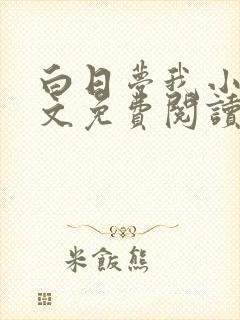 白日梦我小说全文免费阅读笔趣阁