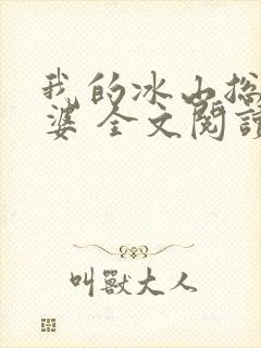 我的冰山总裁老婆 全文阅读封面