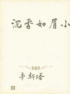 沉香如屑小说封面