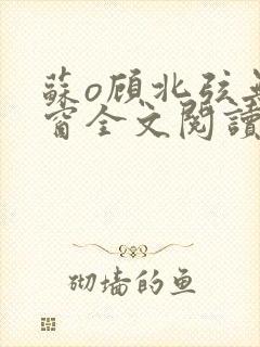 苏o顾北弦无弹窗全文阅读
