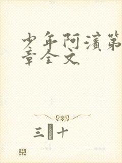 少年阿滨第13章全文封面