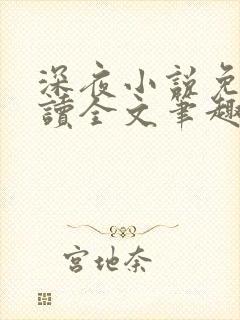 深夜小说免费阅读全文笔趣阁封面