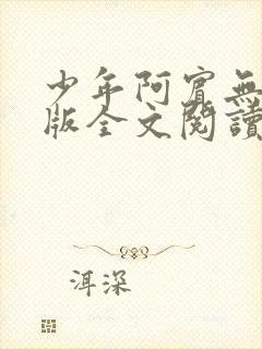 少年阿宾无删减版全文阅读