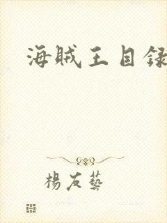 海贼王目录封面
