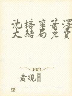 沈榕宁萧泽小说大结局免费阅读