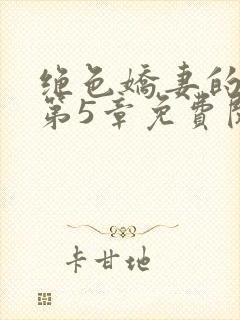 绝色娇妻的秘密第5章免费阅读