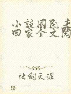 小说国民老公带回家全文阅读