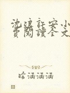 沈浪许安小说免费阅读全文最新章节封面