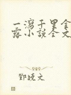 一泻千里金银花露小说全文免费阅读