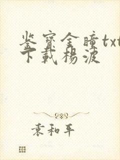 鉴宝金瞳txt下载杨波
