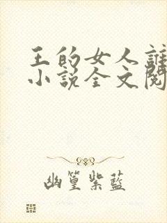 王的女人谁敢动小说全文阅读免费
