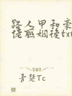 路人甲和豪门大佬联姻后txt封面