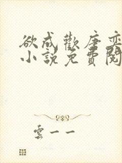 欲成欢唐奕衡的小说免费阅读全文封面
