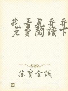 我看见哥哥小说免费阅读下载