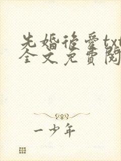 先婚后爱txt全文免费阅读
