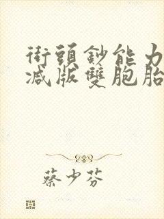 街头钞能力无删减版双胞胎封面