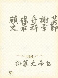顾砚舟谢芸琛全文最新章节免费阅读