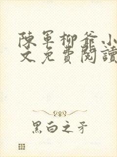陈军柳爷小说全文免费阅读最新章节封面
