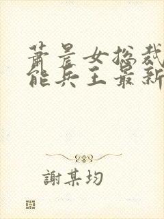 萧晨女总裁的全能兵王最新更新txt
