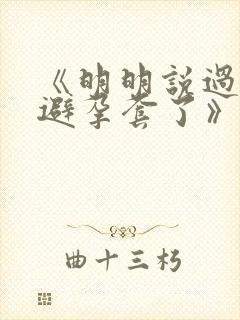 《明明说过要用避孕套了》封面