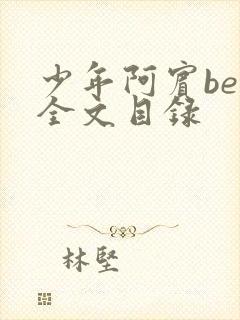 少年阿宾ben全文目录
