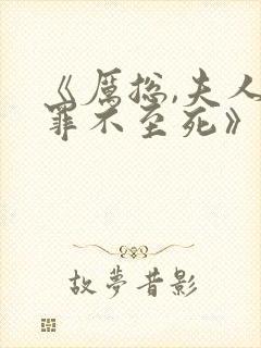 《厉总,夫人她罪不至死》