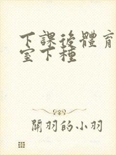 下课后体育器材室下种封面