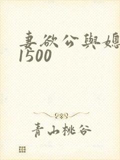 妻欲公与媳瑶瑶1500封面