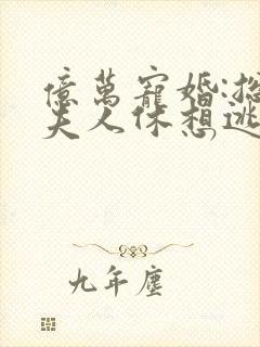 亿万宠婚:总裁夫人休想逃封面