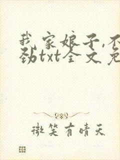 我家娘子,不对劲txt全文免费阅读