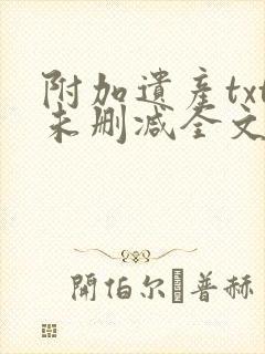 附加遗产txt未删减全文